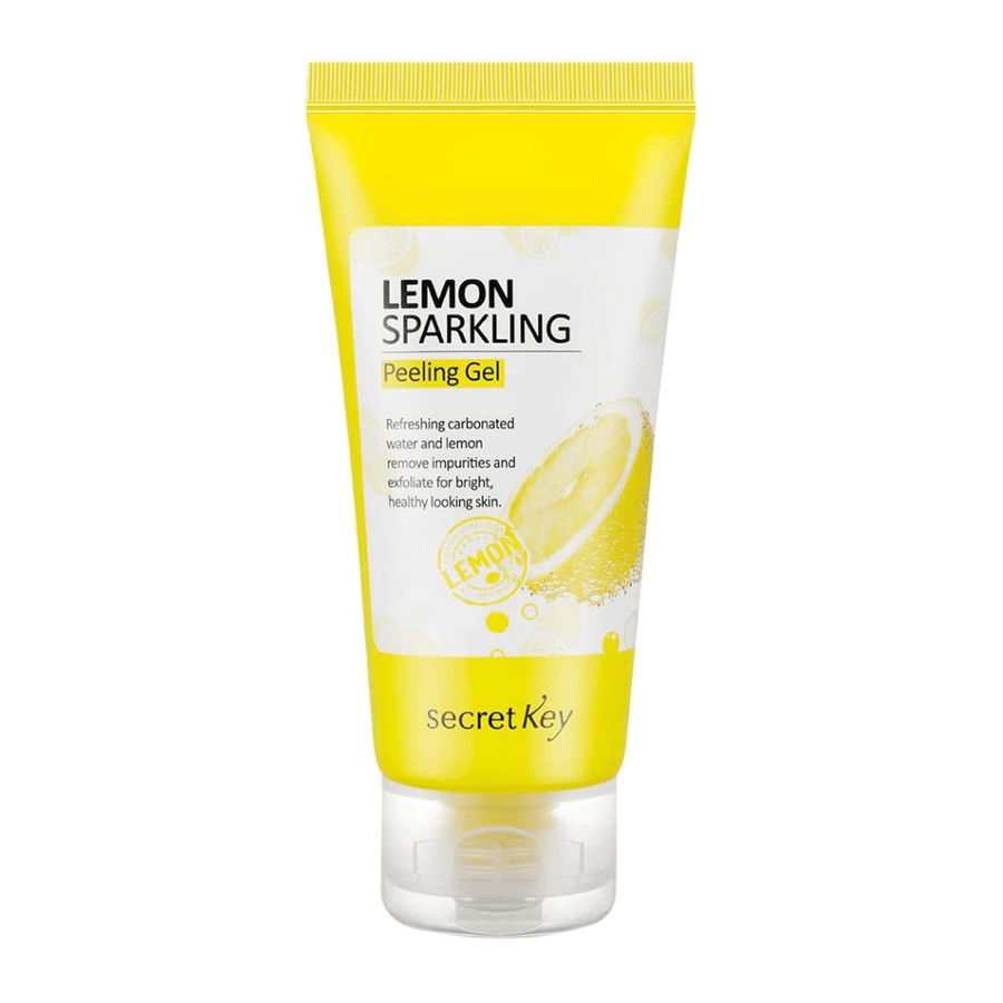 Secret Key Lemon Sparkling Peeling Gel – koreansk peelinggel med kolsyra och citronextrakt som rengör porer och jämnar ut hudtonen.