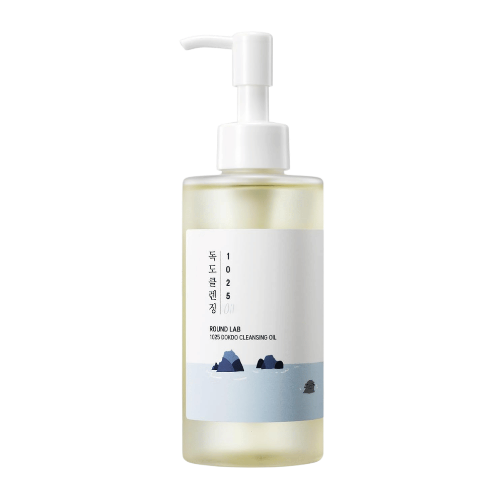 Aceite limpiador coreano para piel sensible de Round Lab que proporciona una limpieza profunda y una sensación fresca e hidratada