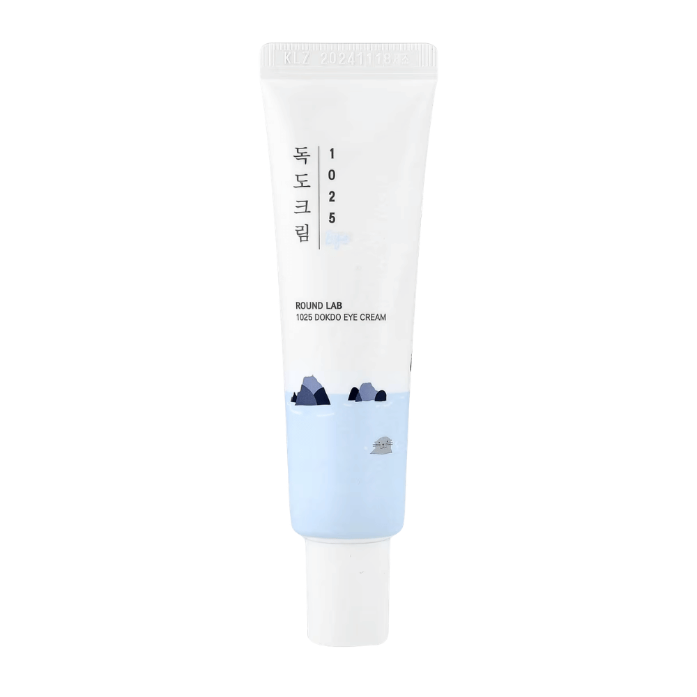 Round Lab 1025 Dokdo Eye Cream imagen del producto con diseño minimalista, fórmula hidratante para piel sensible y elasticidad de la piel mejorada