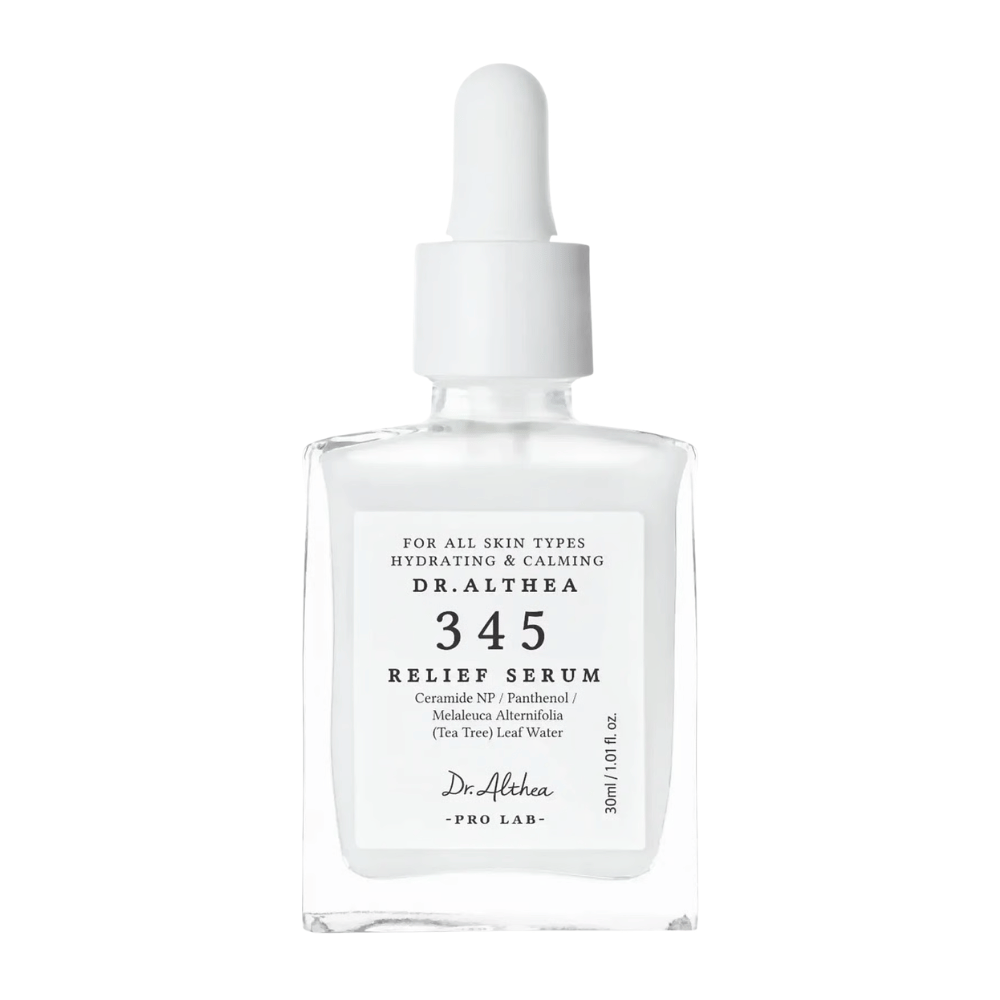 Dr. Althea 345 Relief Serum 30 ml – sérum facial calmante para piel sensible con ceramidas, pantenol e ingredientes hidratantes.