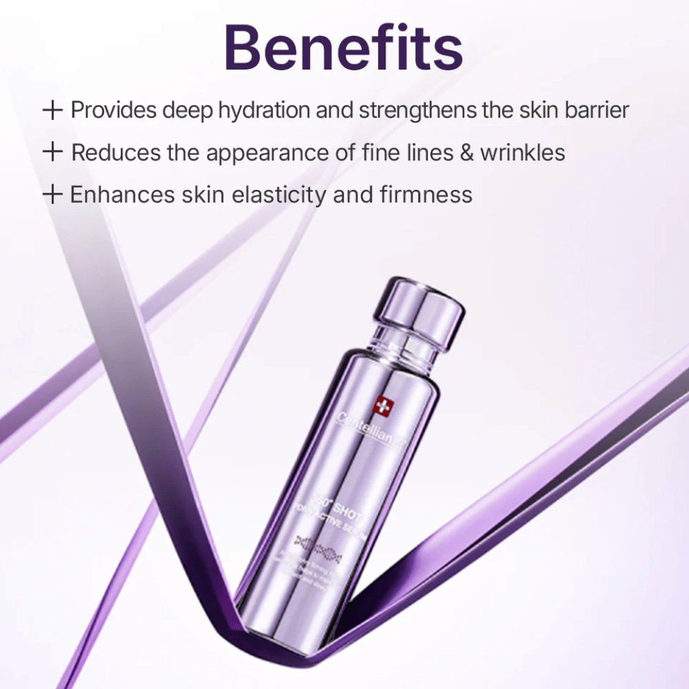 Centellian24 360º Shot PDRN Active Serum – suero intensamente hidratante y reafirmante que fortalece la barrera de la piel, reduce las líneas finas y mejora la firmeza y el brillo de la piel.