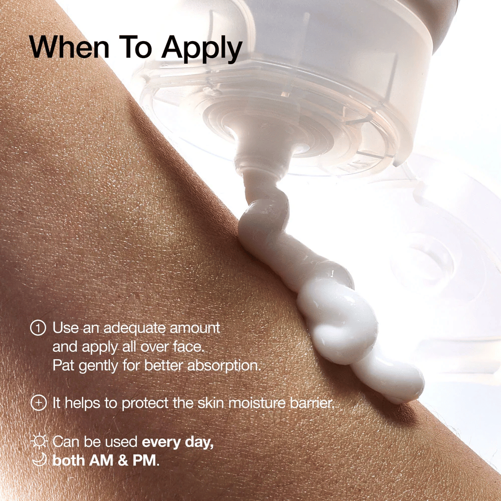 Anua 3 Ceramide Panthenol Cream se aplica en la piel – fortalece la barrera de humedad y se puede usar tanto por la mañana como por la noche.