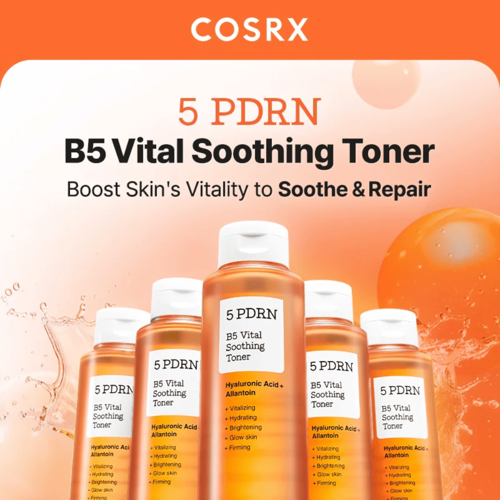 COSRX 5 PDRN B5 Vital Soothing Toner 280 ml potencia la vitalidad de la piel y repara la piel seca y estresada