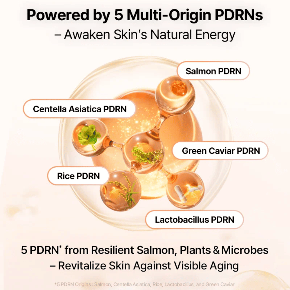 COSRX 5 PDRN Hydrogel Mask con multi-origen PDRN de salmón, centella asiatica, arroz, lactobacillus y caviar verde para renovación de la piel y efecto anti-edad