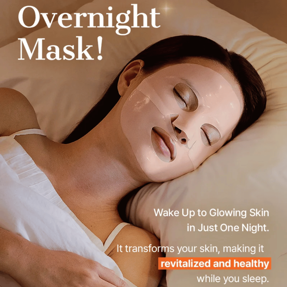 COSRX 5 PDRN Hyaluronic Acid Vital Hydrating Hydrogel Mask como mascarilla nocturna para hidratación intensiva, renovación de la piel y brillo durante la noche