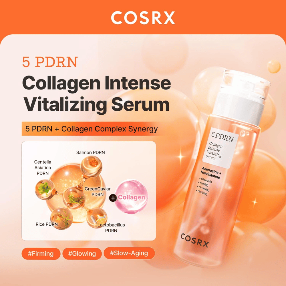 COSRX 5 PDRN sérum con complejo de colágeno que fortalece la barrera cutánea, aporta luminosidad y combate los signos de la edad