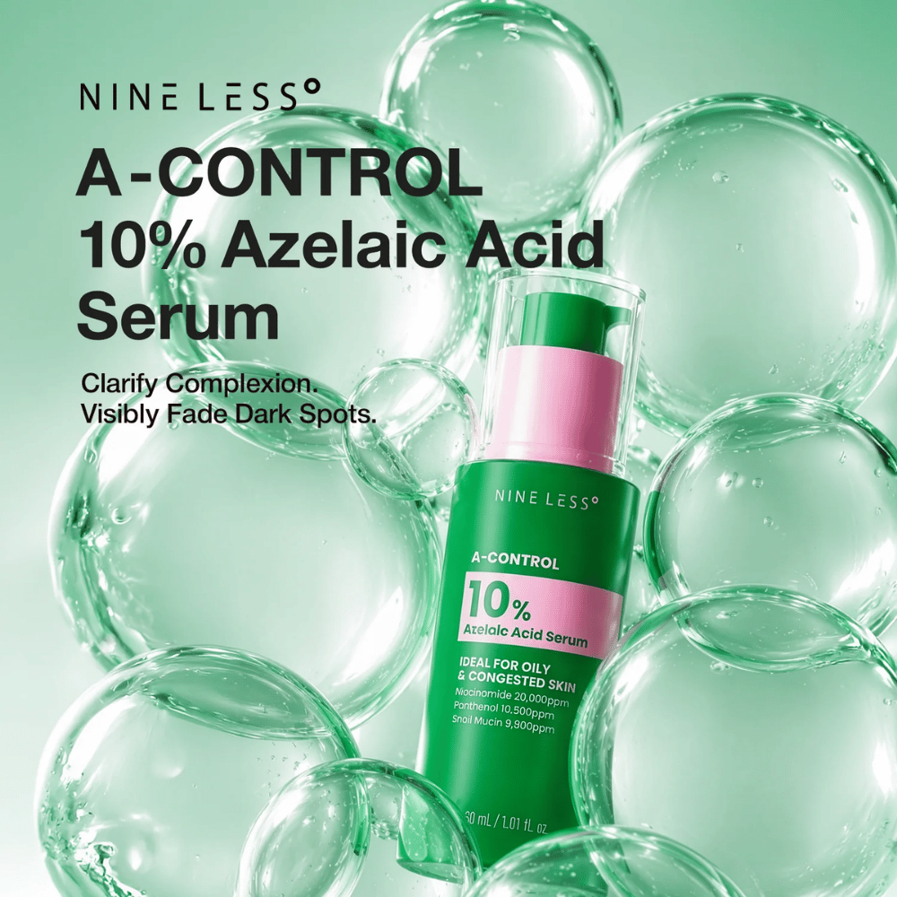 NINELESS A-Control 10% Azelaic Acid Serum 30 ml – sérum coreano con ácido azelaico para imperfecciones, manchas de pigmentación y un tono de piel más uniforme.