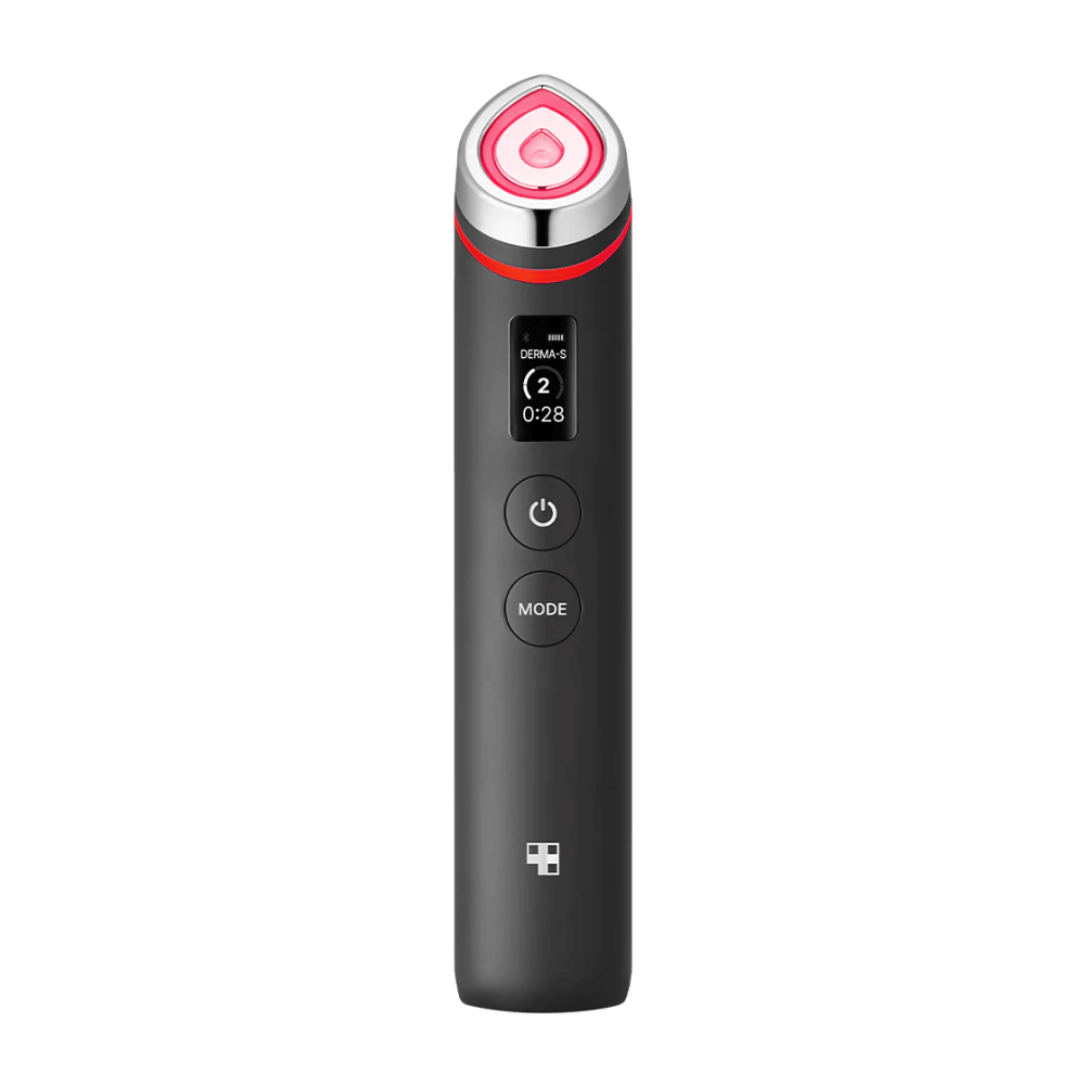 AGE-R Booster Pro es una herramienta avanzada de cuidado de la piel diseñada para mejorar la firmeza y elasticidad de la piel. Con varios modos de intensidad y una pantalla digital fácil de usar, este elegante dispositivo negro ofrece resultados profesionales en la comodidad del hogar.