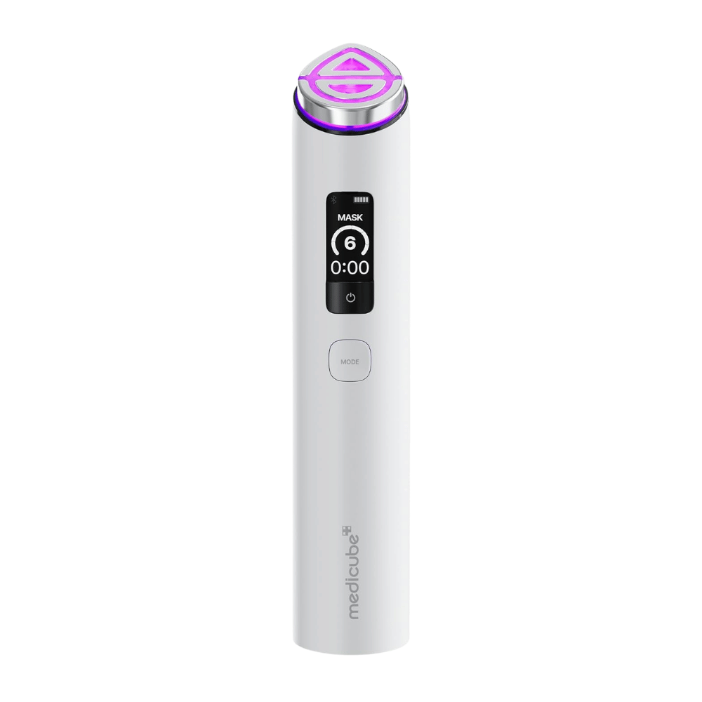 medicube AGE-R Booster Pro X2 Dispositivo eléctrico blanco para el cuidado de la piel con Mask Mode para una mayor absorción de los productos para el cuidado de la piel