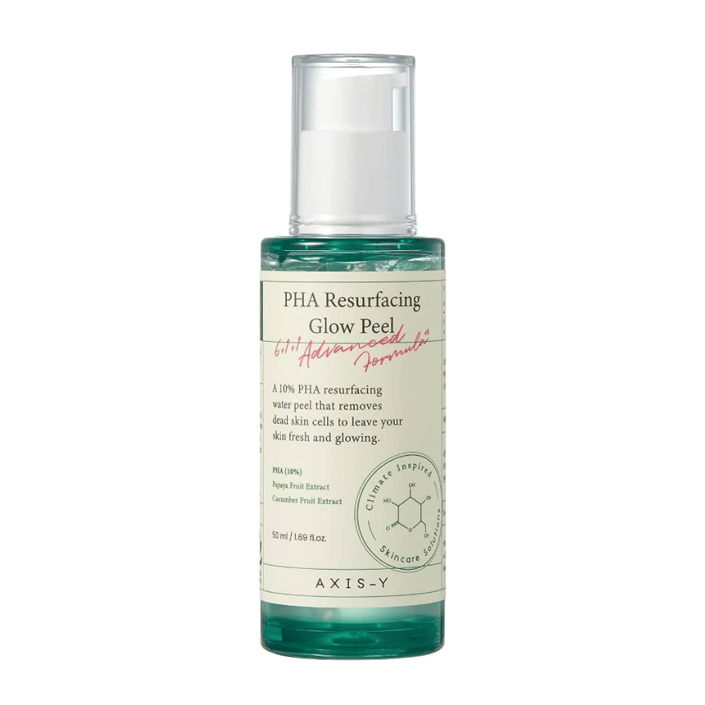 Una botella AXIS - Y PHA Resurfacing Glow Peel 50ml.