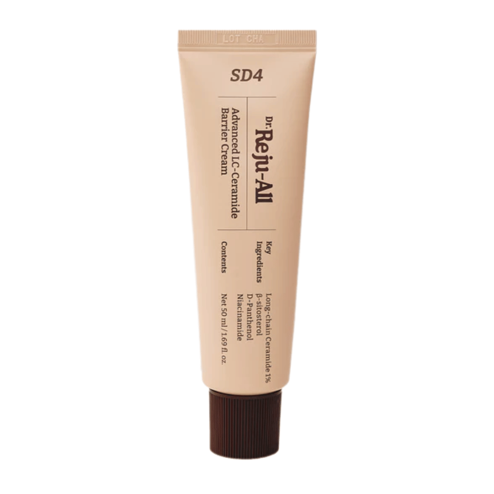 Dr. Reju-All Advanced LC-Ceramide Barrier Cream SD4 – crema facial coreana con una textura ligera de lípido-agua que fortalece la barrera de la piel y es adecuada para pieles sensibles y secas.