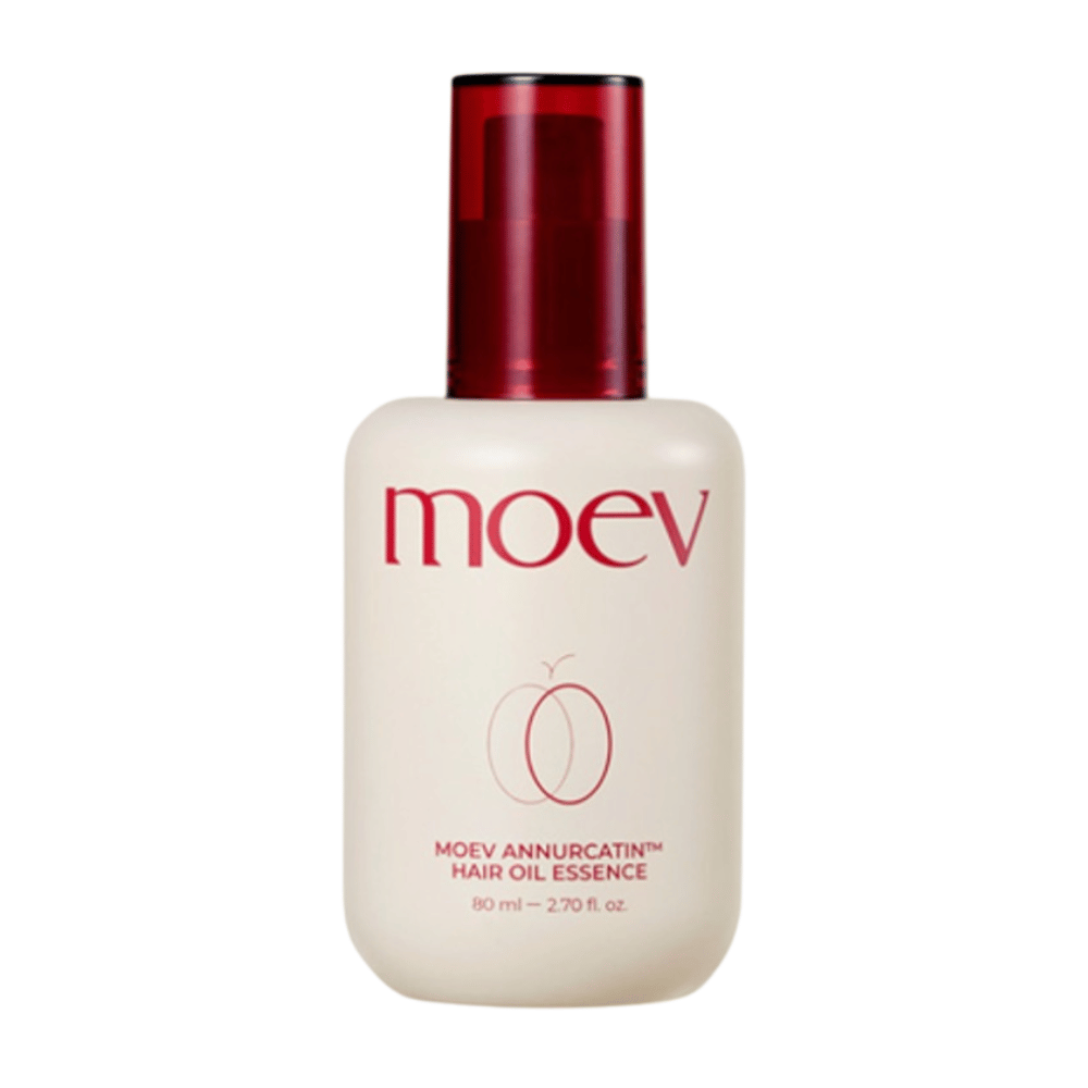 MOEV Annurcatin Hair Oil Essence 80ml – aceite capilar ligero con biotina y manzana Annurca que fortalece, hidrata y da brillo natural al cabello sin apelmazarlo.