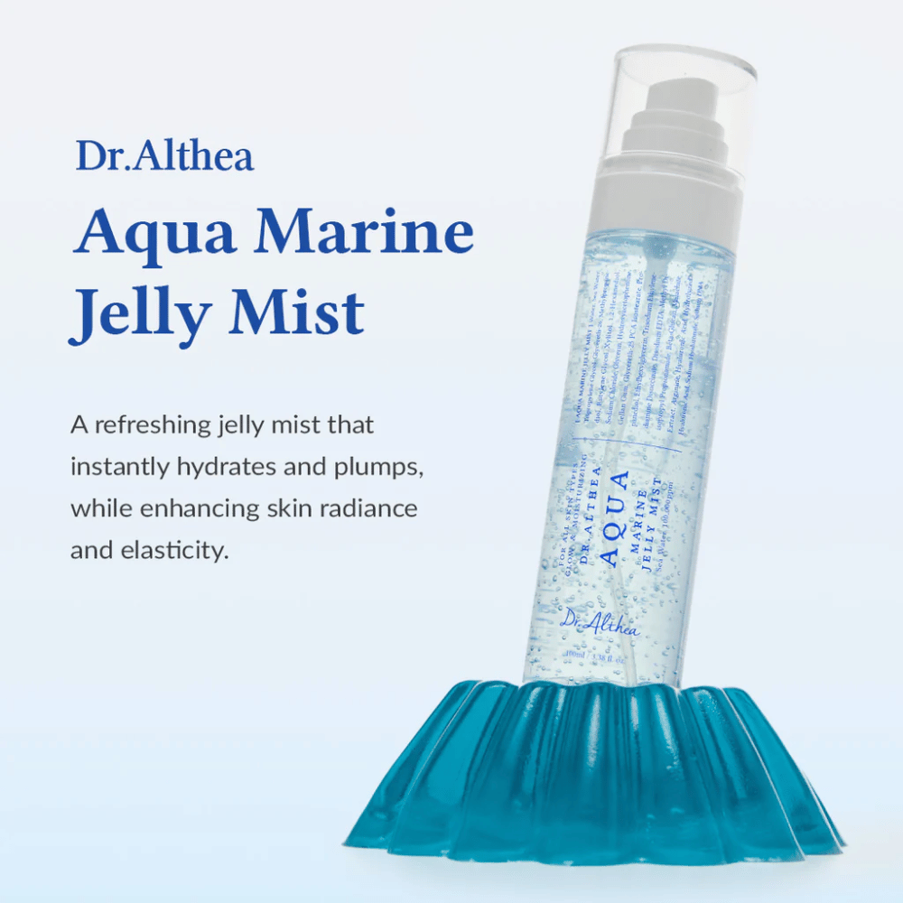Dr. Althea Aqua Marine Jelly Mist presentado como mist facial hidratante para el cuidado diario de la piel