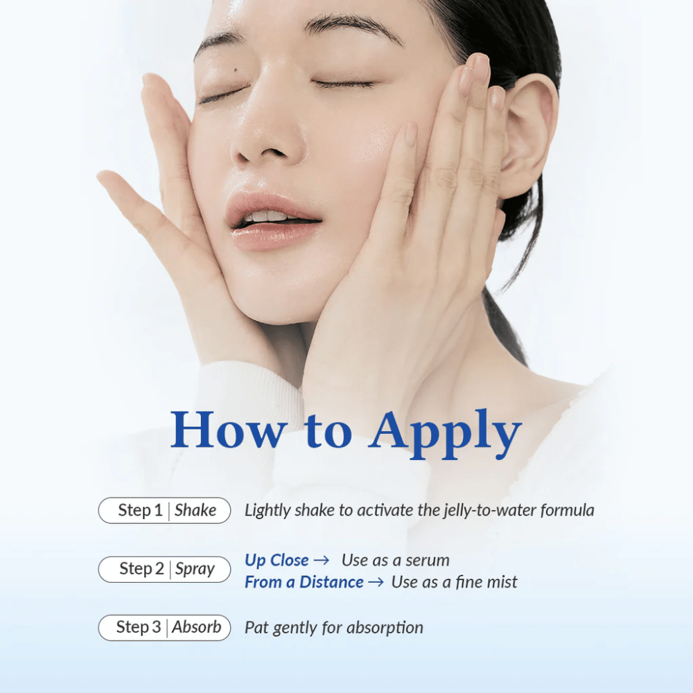 Dr. Althea Aqua Marine Jelly Mist – cómo se aplica el producto en la rutina facial para una piel hidratada y voluminosa