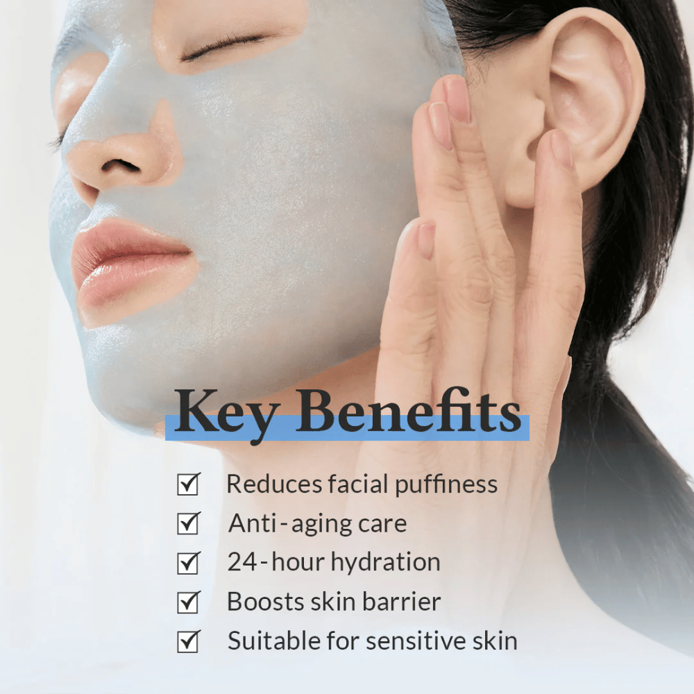 Beneficios importantes
✔ Reduce la hinchazón facial
✔ Cuidado anti-envejecimiento
✔ Hidratación de 24 horas
✔ Fortalece la barrera cutánea
✔ Apto para piel sensible