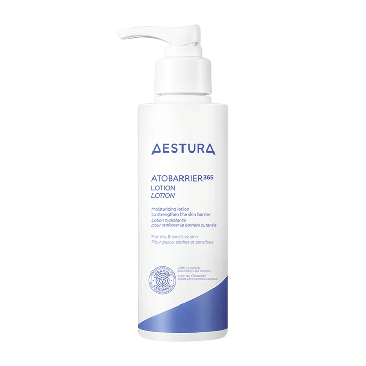 Imagen del producto de AESTURA Atobarrier 365 Lotion – loción hidratante para piel seca y sensible con ceramida y niacinamida.