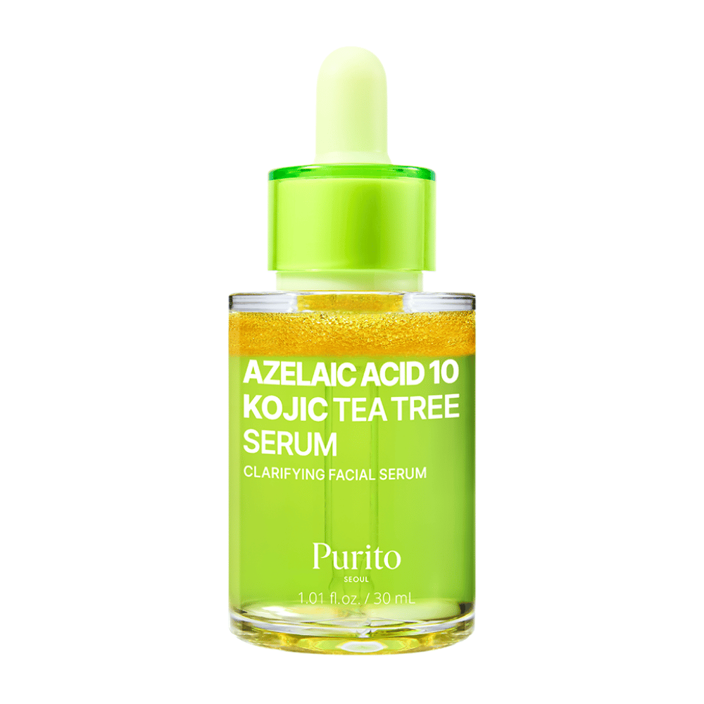 Imagen del producto de Purito Azelaic Acid 10 Kojic Tea Tree Serum 30 ml. Suero facial aclarador para tono de piel desigual e impurezas.