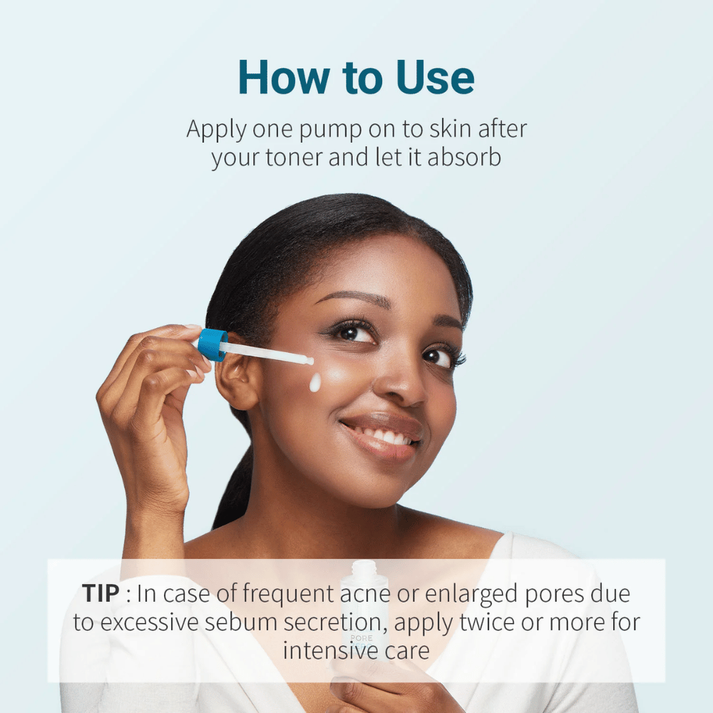 Be The Skin BHA+ Pore Zero Serum se aplica con gotero después del tónico facial