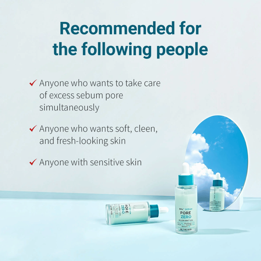 Be The Skin BHA+ Pore Zero Serum para piel grasa, sensible y poros dilatados