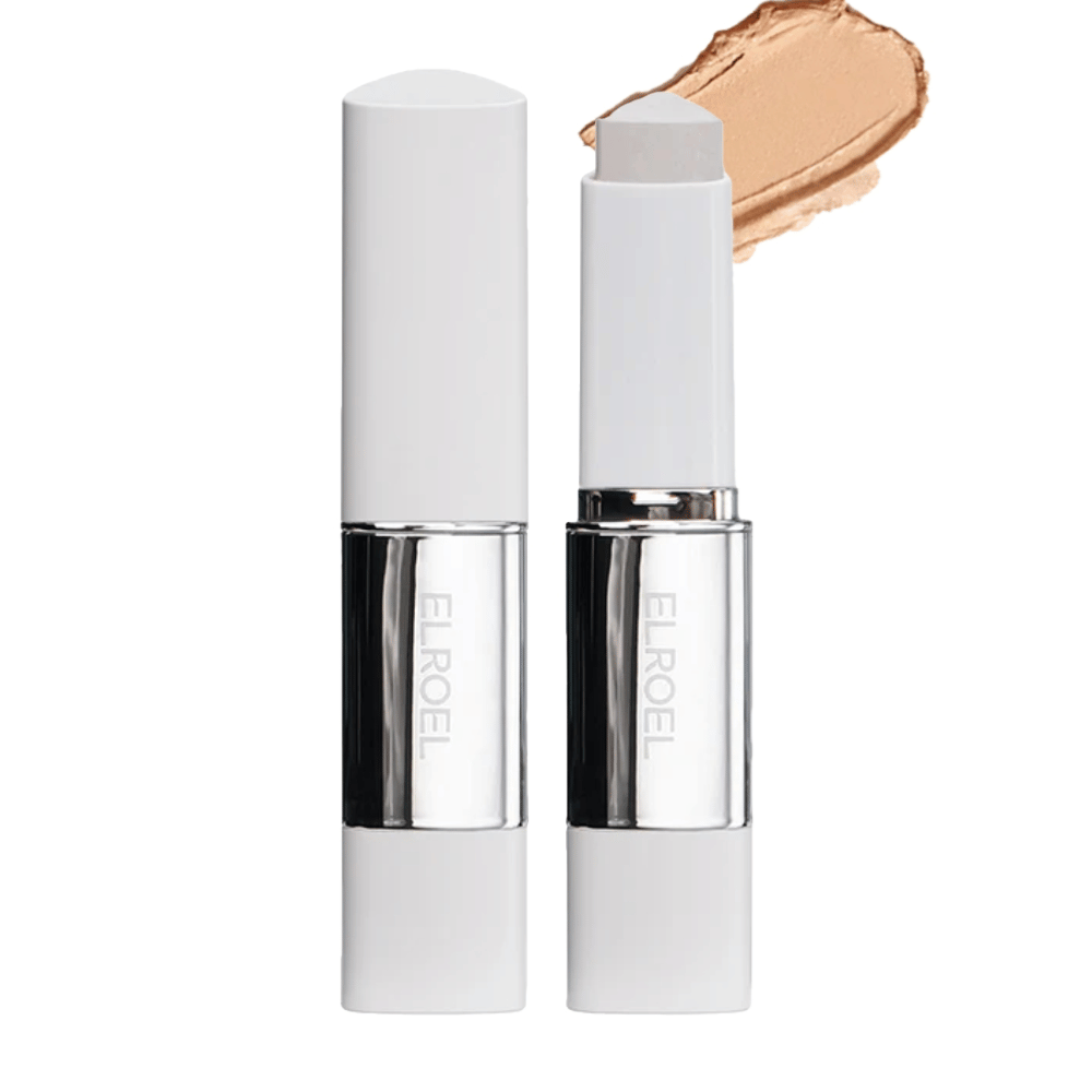 ELROEL Blanc Cover Cream Stick concealer en tono profundo con alta cobertura y acabado suave y natural a la piel.