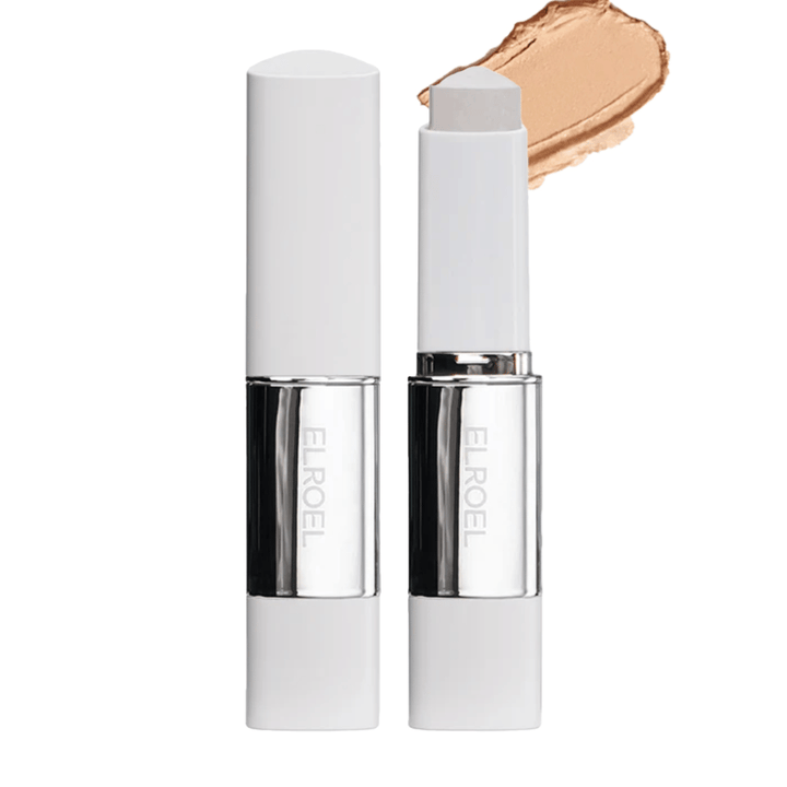 ELROEL Blanc Cover Cream Stick concealer en tono profundo con alta cobertura y acabado suave y natural a la piel.