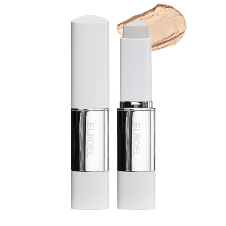 ELROEL Blanc Cover Cream Stick concealer en tono medio, fórmula cremosa que se funde en la piel para un resultado uniforme.
