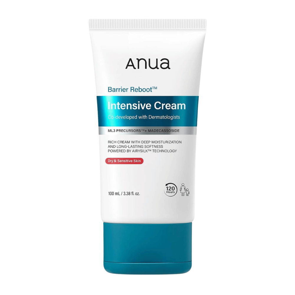 5. Anua Barrier Reboot Intensive Cream 100ml – envase blanco con tapa turquesa sobre fondo blanco