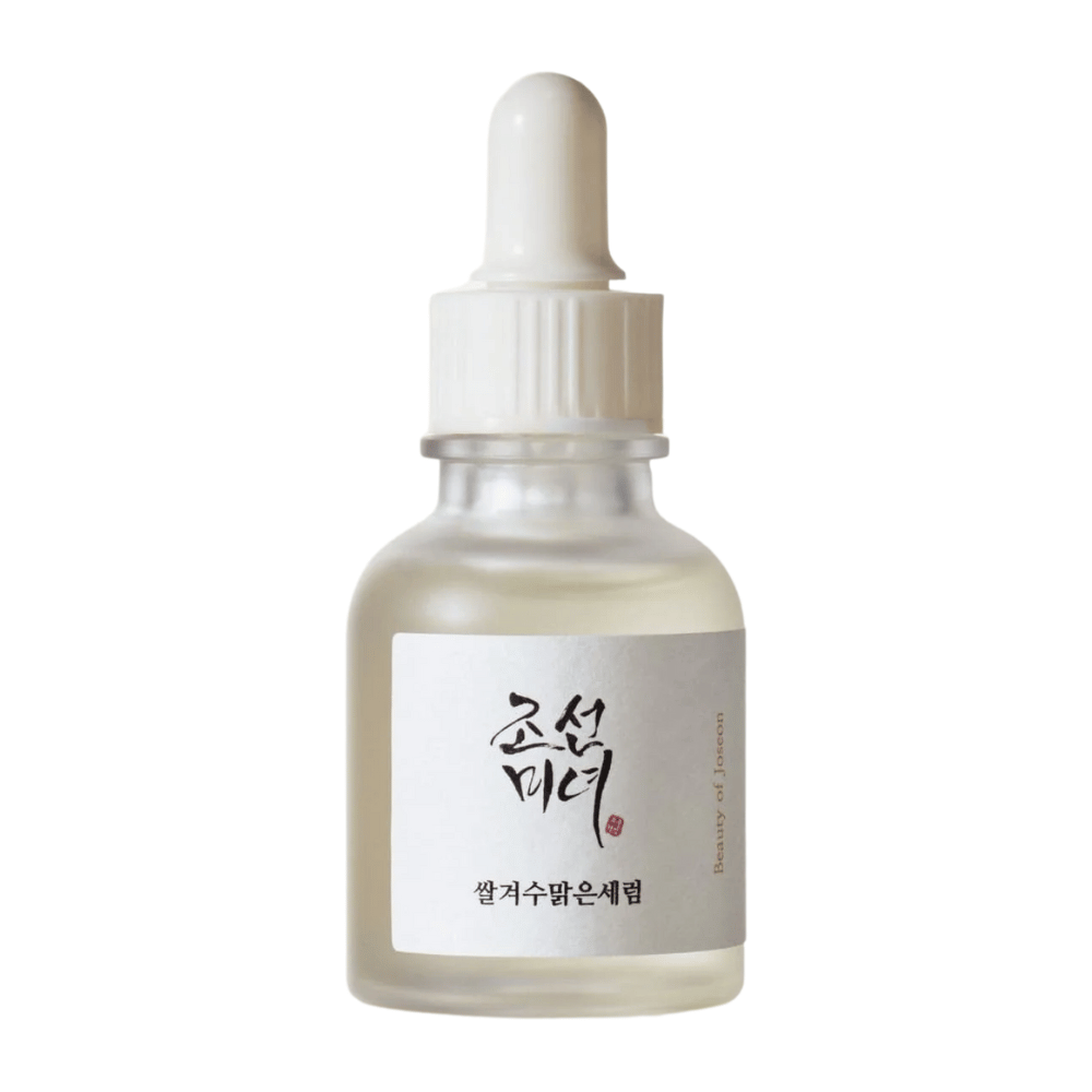 Beauty of Joseon Glow Deep Serum en botella de vidrio con pipeta y diseño tradicional coreano.