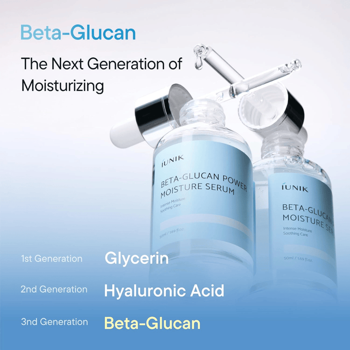El beta-glucano en iUNIK Power Moisture Serum – ingrediente hidratante de próxima generación para una barrera cutánea más fuerte
