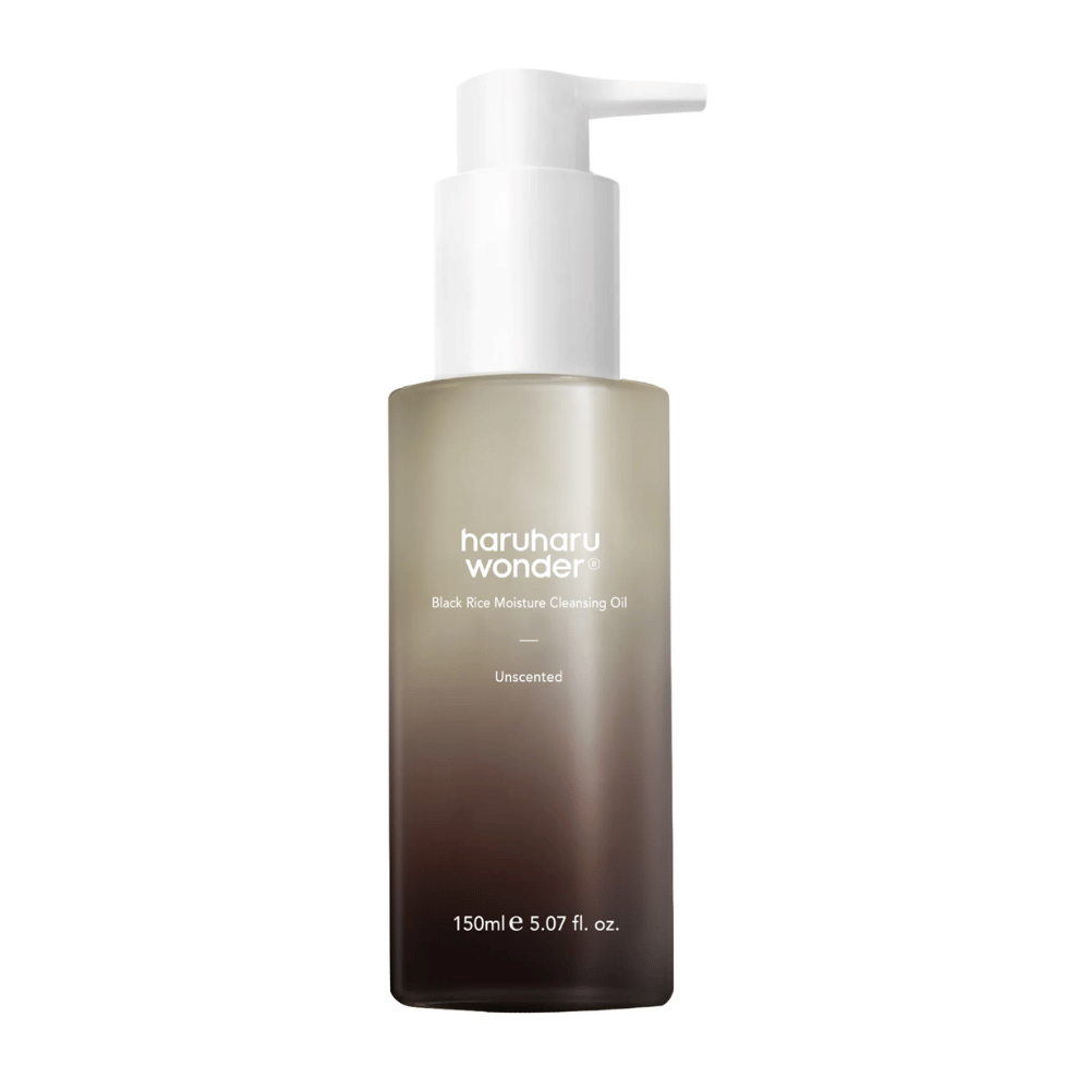 Haruharu Wonder Black Rice Moisture Cleansing Oil Unscented 150 ml – aceite limpiador suave con arroz negro que hidrata y limpia la piel en profundidad.