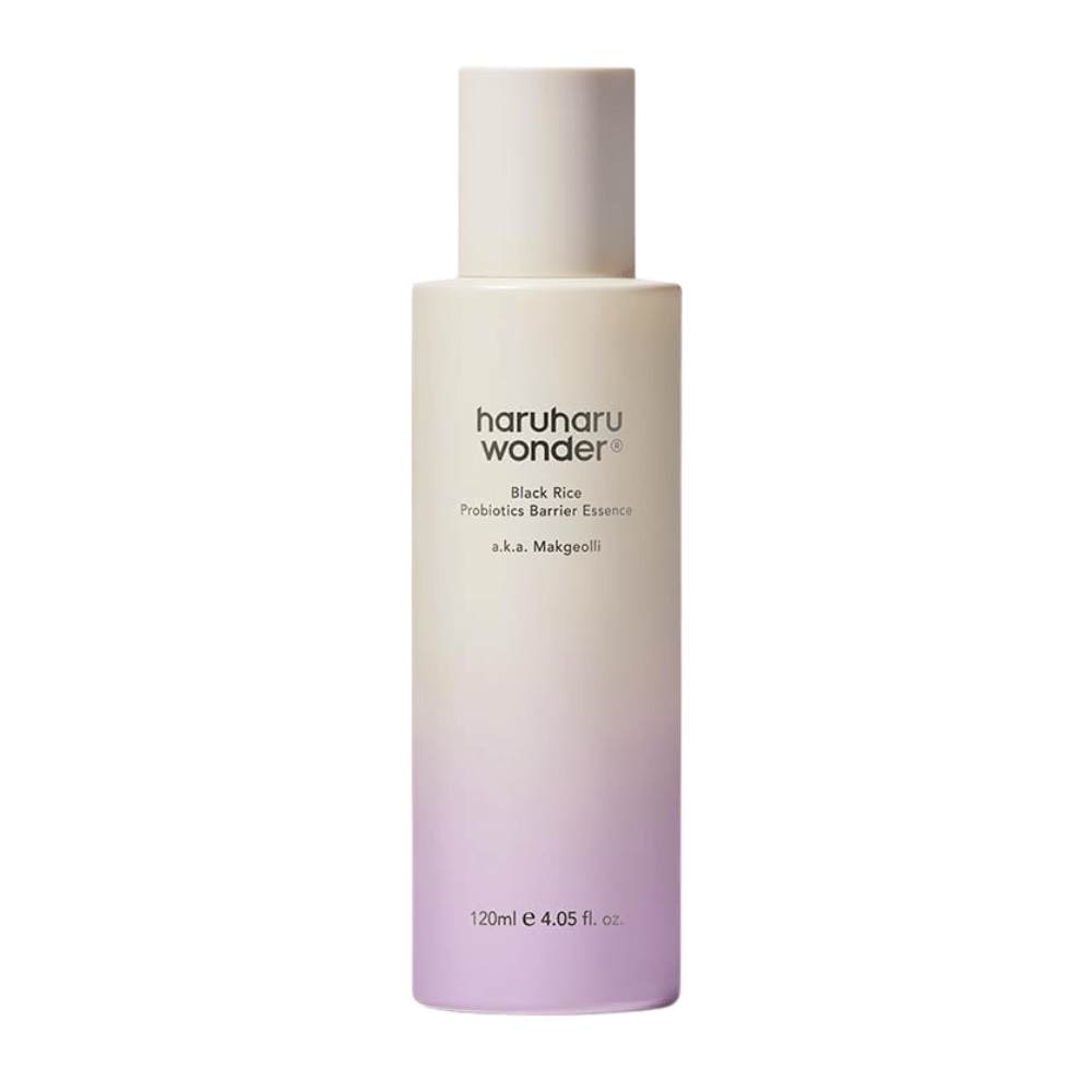 Haruharu Wonder Black Rice Probiotics Barrier Essence 120 ml con una fórmula ligera que fortalece la piel y aporta un brillo natural
