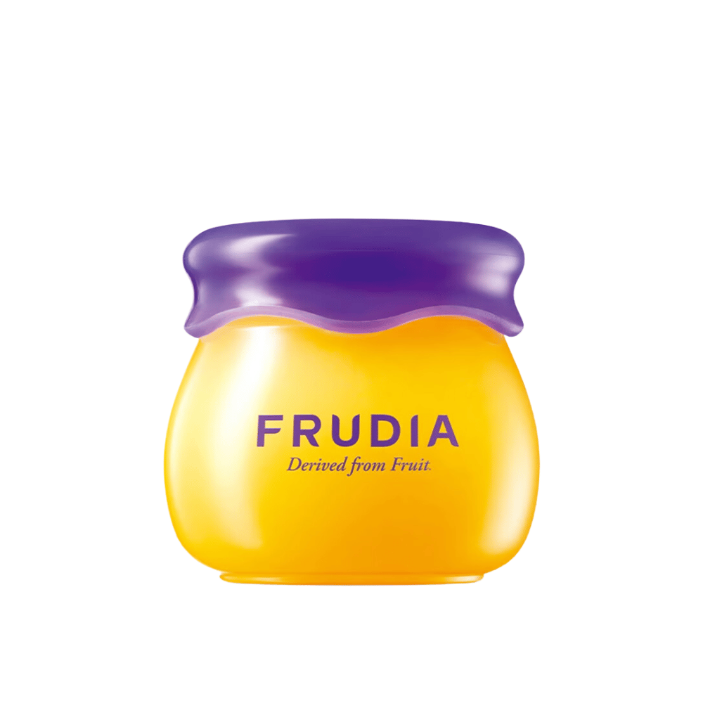 Este producto es el bálsamo labial de miel de arándano de FRUDIA, diseñado para proporcionar hidratación y nutrición a los labios con extractos naturales.