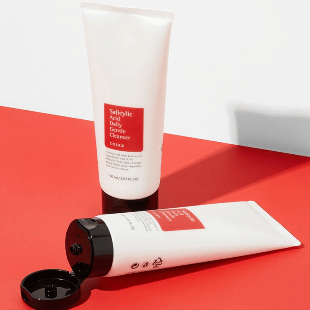COSRX Salicylic Acid Daily Gentle Cleanser 150ml – limpiador facial con ácido salicílico para acné, piel impura y rutina diaria de cuidado de la piel.