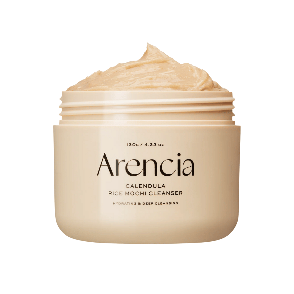 Arencia Calendula Rice Mochi Cleanser 120 g – una limpieza facial coreana hidratante y profunda con caléndula y arroz que calma la piel y le da un brillo natural.