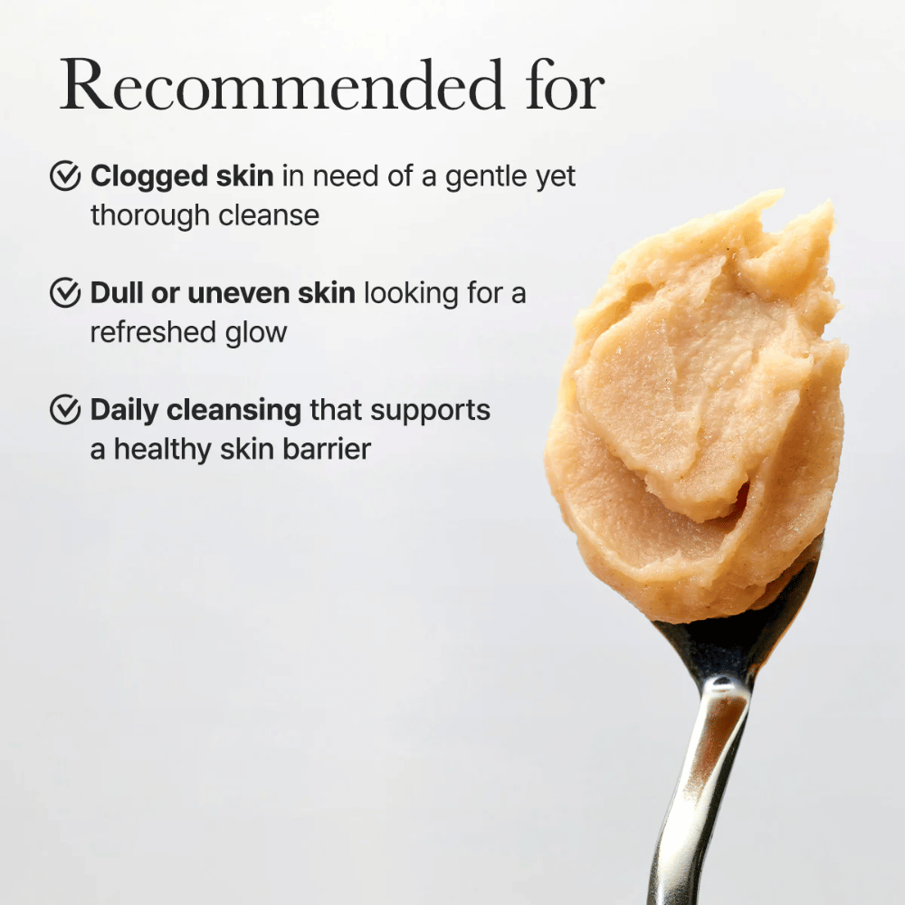 Arencia Calendula Rice Mochi Cleanser recomendado para piel congestionada, cansada o desigual que necesita una limpieza suave pero efectiva.