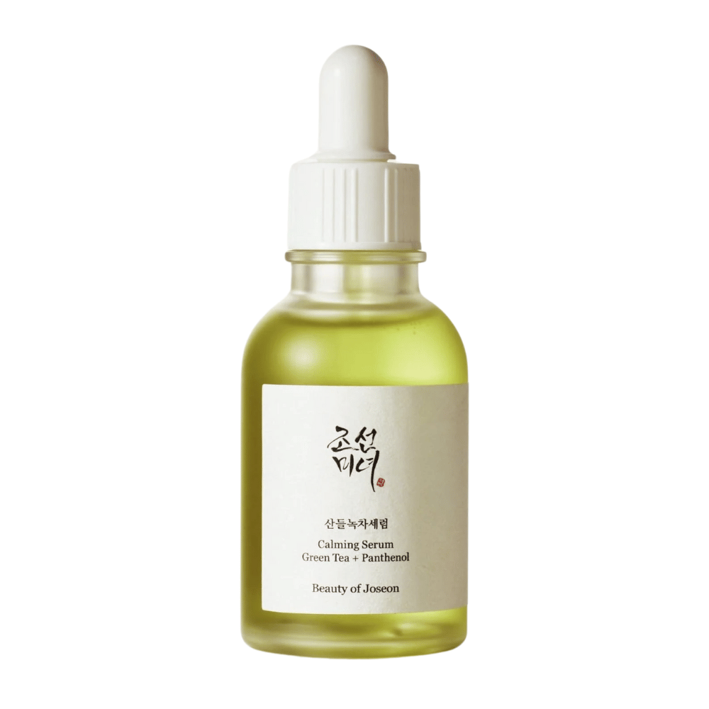 Imagen del producto de Beauty of Joseon Calming Serum Té Verde + Pantenol en frasco con pipeta – suero hidratante y equilibrante K-beauty.