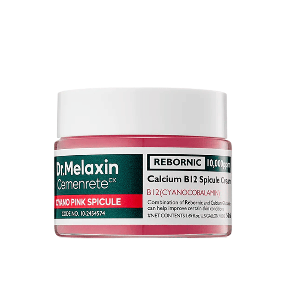 Dr. Melaxin Cemenrete Cyano Pink Spicule Cream – crema facial con vitamina B12 y espículas que mejoran la elasticidad y el brillo de la piel.