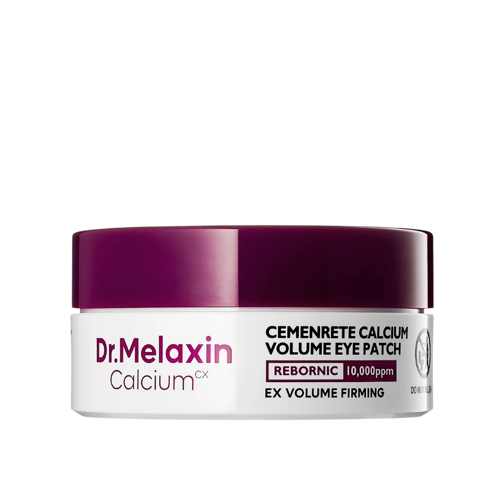 Dr. Melaxin Cemenrete Calcium Volume Eye Patch – parches de hidrogel voluminosos para ojos con calcio y Rebornic 10 000 ppm para una piel más firme y reducción de líneas finas.