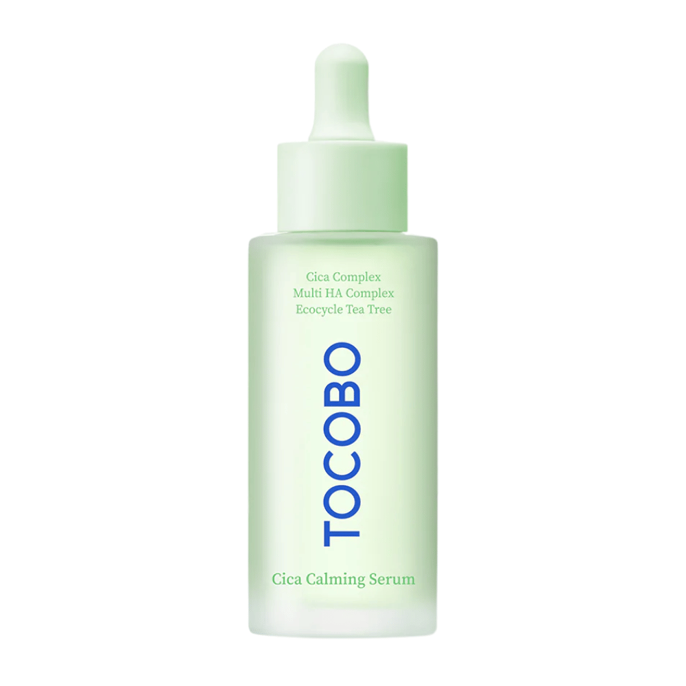 Imagen del producto de TOCOBO Cica Calming Serum, suero facial coreano vegano con complejo de cica y ácido hialurónico para una piel calmada, hidratada y equilibrada.