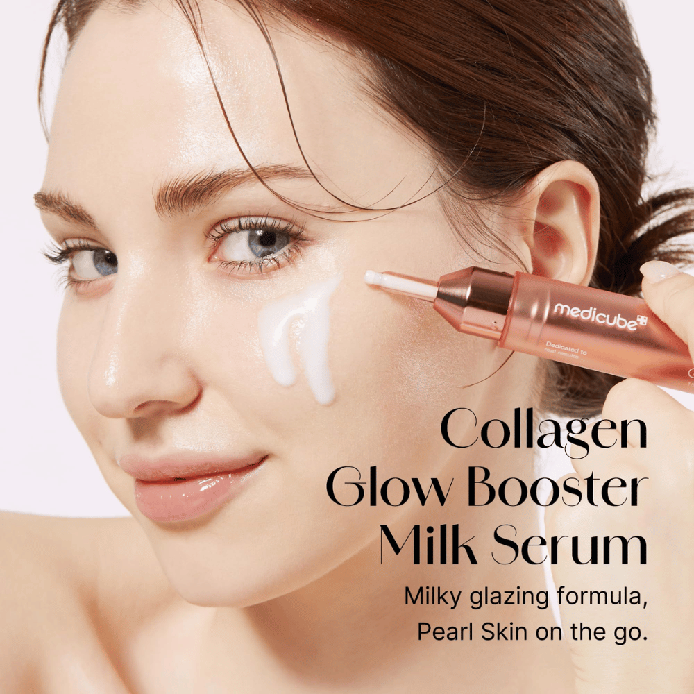 Collagen Glow Booster Milk Serum es una fórmula lechosa que proporciona a tu piel un brillo perlado sobre la marcha. Perfecto para mejorar el brillo y la elasticidad de la piel, al mismo tiempo que hidrata y protege la piel contra agresiones externas.