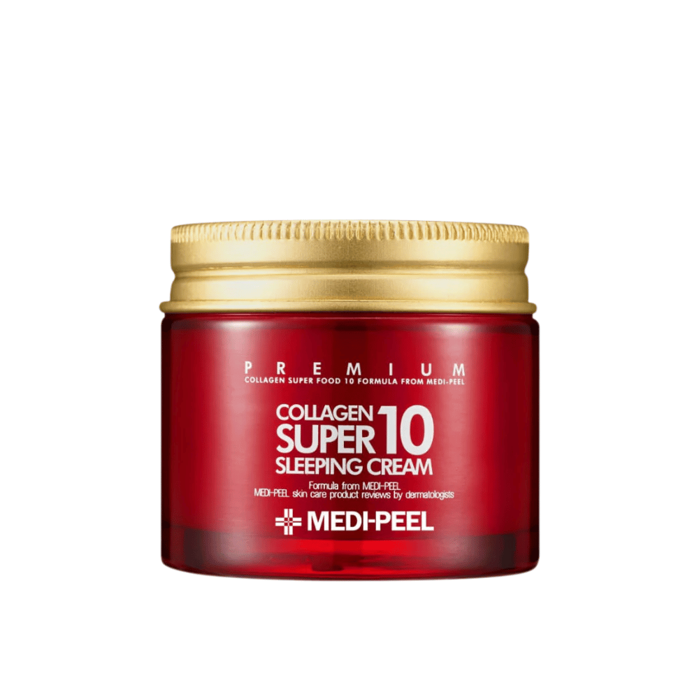 MEDI-PEEL Collagen Super 10 Sleeping Cream – crema de noche coreana con colágeno para piel seca, madura y cansada.