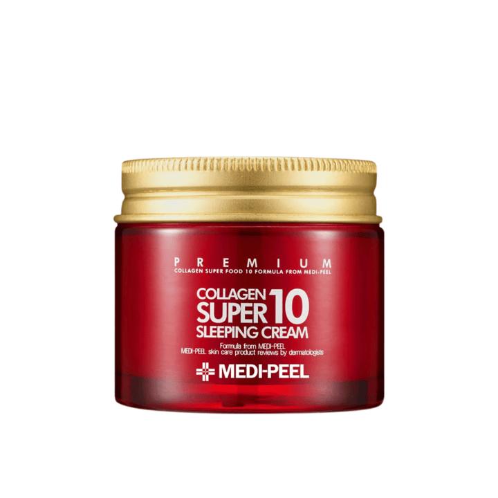 MEDI-PEEL Collagen Super 10 Sleeping Cream – crema de noche coreana con colágeno para piel seca, madura y cansada.
