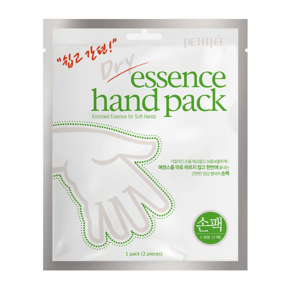 PETITFEE Dry Essence Hand Pack mascarilla de manos nutritiva con manteca de karité, urea y ácido hialurónico para una hidratación intensiva