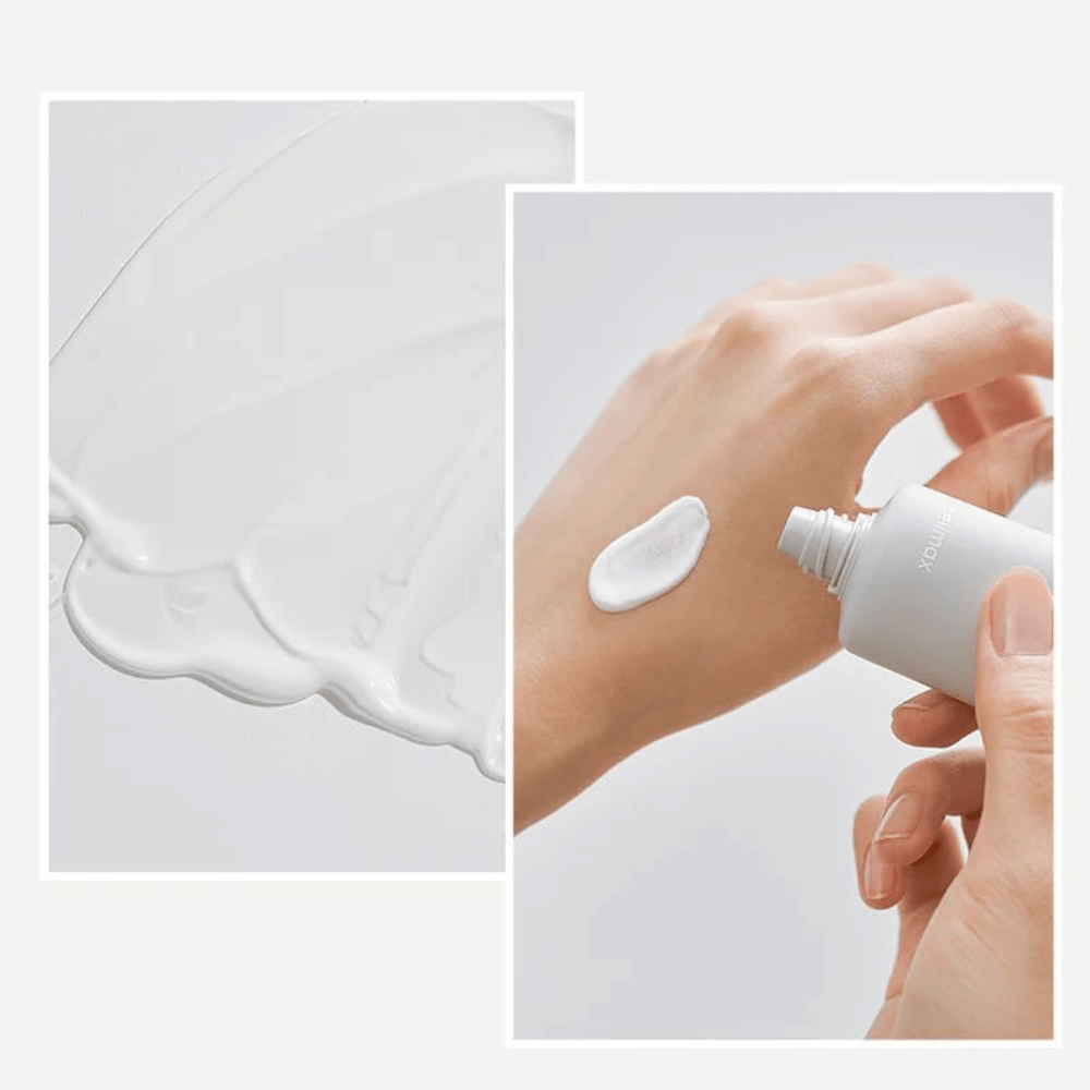 Celimax Dual Barrier Watery Sun Cream SPF50+ PA++++ con textura ligera e hidratante que se absorbe rápidamente sin dejar residuo blanco ni sensación pegajosa.