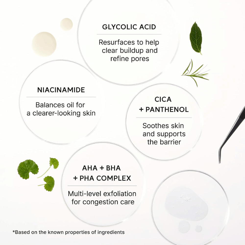 Arencia Eraser Shot Glycolic Acid Booster – ácido glicólico, niacinamida, cica, pantenol y AHA BHA PHA