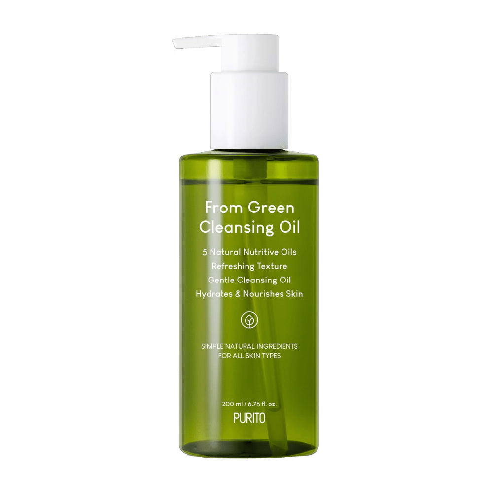 Purito From Green Cleansing Oil es un aceite limpiador suave formulado con aceites naturales ricos en nutrientes. Elimina eficazmente el maquillaje y las impurezas mientras hidrata y nutre la piel. Es adecuado para todo tipo de piel y deja la piel suave y fresca.