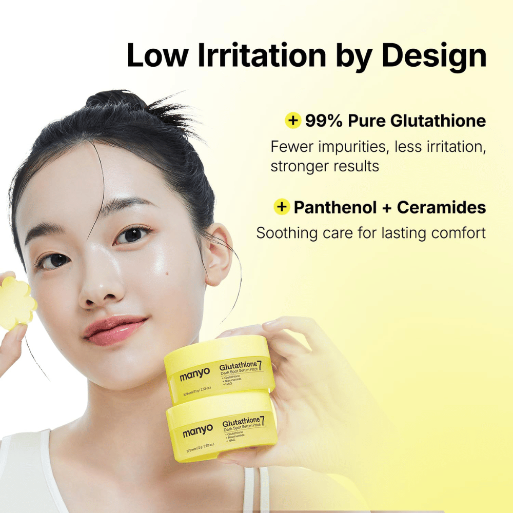 Ma:nyo Glutathione 7 Dark Spot Serum Patch con 99 % glutathione, panthenol y ceramidas para el tratamiento suave de manchas de pigmentación