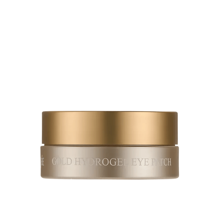 Imagen de producto recortada de PETITFEE Gold Hydrogel Eye Patch en un elegante envase dorado sobre un fondo claro. El diseño transmite una impresión exclusiva y lujosa.