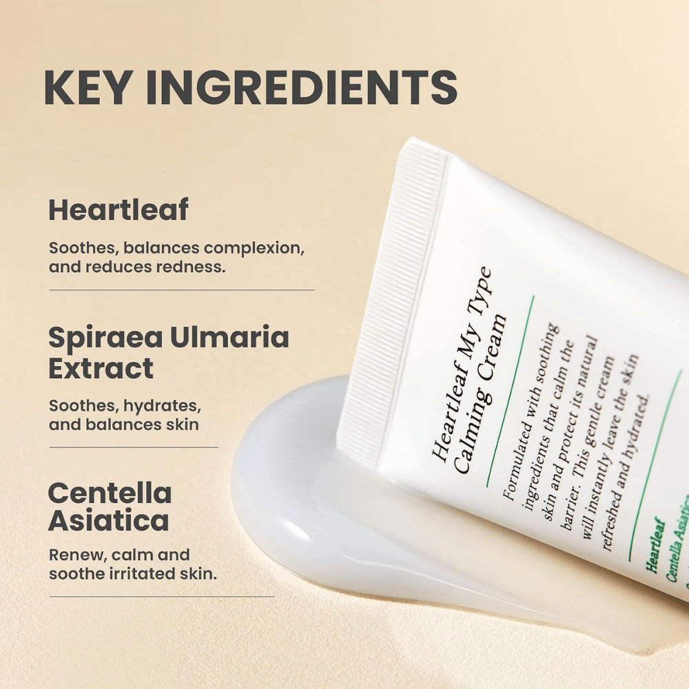 AXIS-Y Heartleaf My Type Calming Cream – ingredientes clave con heartleaf y centella asiática