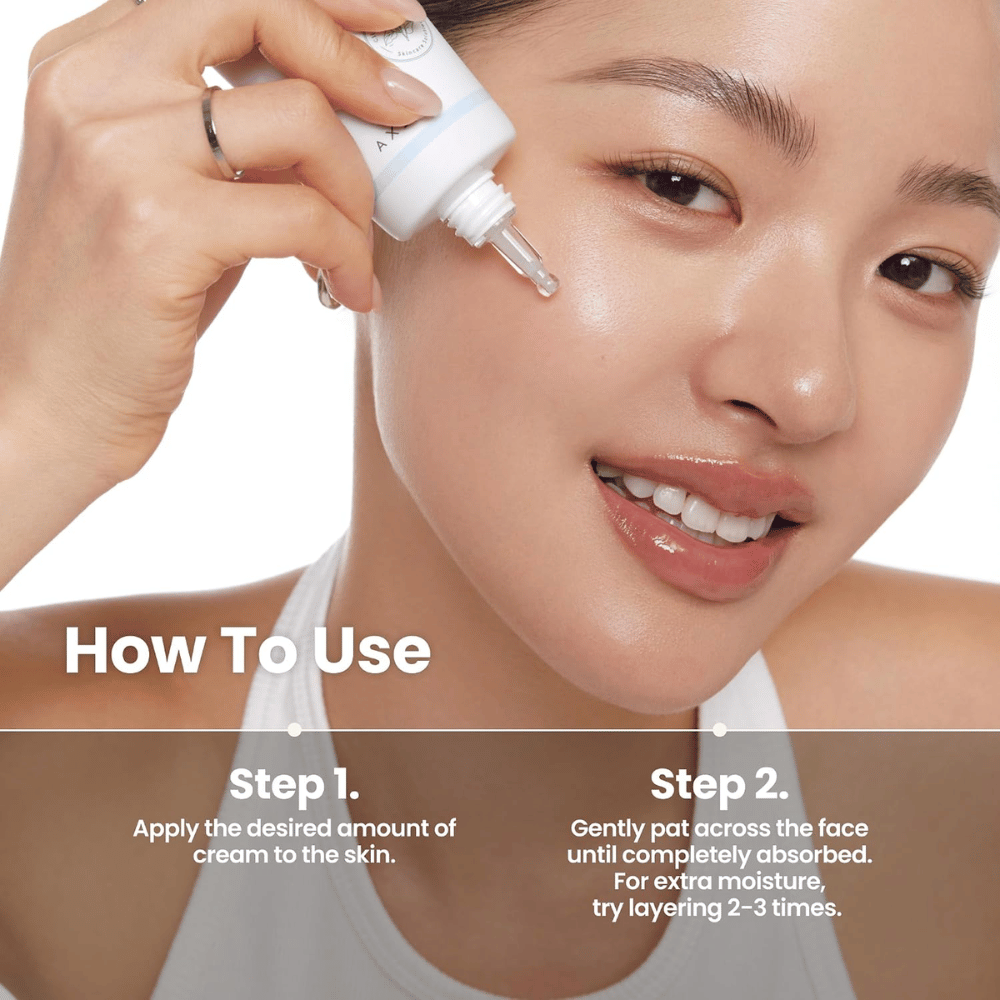 AXIS-Y Heartleaf My Type Calming Cream – aplicación de crema facial calmante